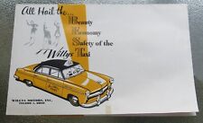 1950s Aero WILLYS Taxi Color Illustrated Dealership Sales Brochure CLEAN rare picture
