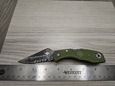Spyderc Delica OLIVE DRAB OD GREEN Knife Vintage Discontinued Pocket Knife  picture