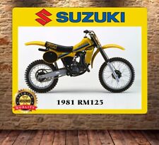 1981 - Suzuki - RM125 - Man Cave - Metal Sign 11 x 14 picture
