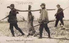 RPPC Hunters Carry Huge Jackrabbit & Guns 1909 Exaggeration Real Photo Postcard picture