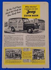 1946 WILLYS-OVERLAND 7-PASSENGER JEEP STATION WAGON ORIGINAL PRINT AD  picture