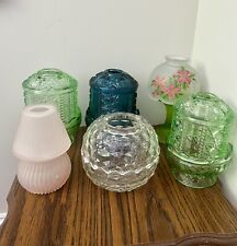 Lot of Six Vintage Glass Fairy Lamps picture