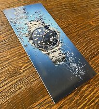 Large OMEGA Seamaster Blue Chrono Watch Dealer Store Counter Sign Rare Thick picture