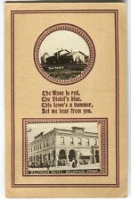 1913 Soo Line Railroad Depot  & Belgrade Minnesota MN  Hotel tipped on  RPPC picture