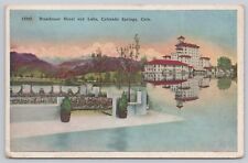Colorado Springs Colorado, Broadmoor Hotel & Lake, Vintage Postcard picture