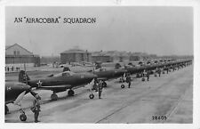 1943 RPPC AIRCOBRA SQAUDRON ww2 Photo Postcard GI note FREE post Syracuse NY picture
