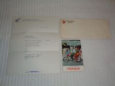 Vintage 1966 Honda Motorcycle CL77 Purchase Letter & Card picture