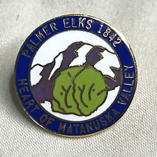 Palmer Elks Pin Heart Of Matanuska Valley Alaska Badge Vintage Lodge 1842 picture