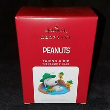 NEW Hallmark 2021 TAKING A DIP Peanuts SNOOPY WOODSTOCK SCOUTS Keepsake Ornament picture