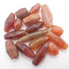 16 pcs mixed AGATE CARNELIAN STONE trade beads tribal African old collection picture