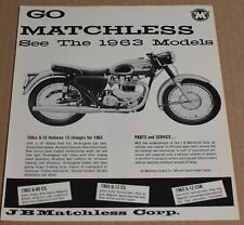 1963 Print Ad Go Matchless JB Motorcycle 750cc G-15 Parts Service Original Art picture