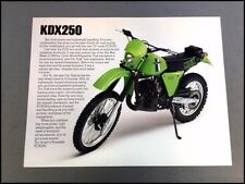 1981 Kawasaki KDX250 Motorcycle Bike 1-page Vintage Sales Brochure Spec Sheet picture