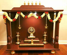 51'' Large Indian Pooja Mandir for Home, Hindu Wooden Temple for Puja at Home Be picture