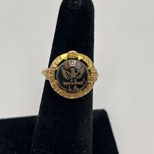 VTG 10K Yellow Gold Fraternal Order Of Eagles PAST STATE PRESIDENT - Size 5 3/4 picture