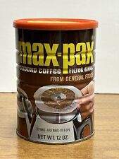 Vintage Coffee Tin Unopened Max-Pax 1970s NOS Full Prop picture