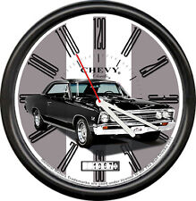 Licensed Black 1967 Classic Chevy Chevelle Chevrolet General Motors  Wall Clock picture