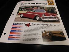 1956 Chevrolet Nomad Wagon Spec Sheet Brochure Photo Poster  picture