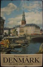 1953 Vacation in Denmark for Gaiety and Recreation Kostich Vintage Travel Poster picture