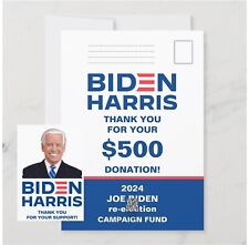 25 PCS Biden/Harris Reelection $500 Donation Holiday Cards Prank Your Friends  picture