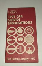 Vintage 1977 Ford Car Performance Specifications Booklet picture