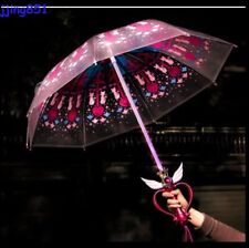Sailor Moon Cosplay Umbrella Transparent Luminescent Bumbershoot Parasol Props picture