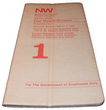 1981 NORFOLK & WESTERN N&W FORT WAYNE DIVISION EMPLOYEE TIMETABLE #1 picture