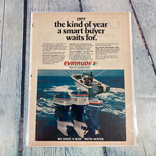 Vtg 1976 Evinrude Marine Outboard Motors Genuine Magazine Advertisement Print Ad picture