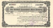 Goldfield Consolidated Mines Co. Signed by Geo. Wingfield - Stock Certificate -  picture