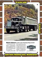 Metal Sign - 1968 Autocar Tractor-Trailer Truck 1- 10x14 inches picture