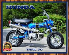 1970 Honda CT70 - Candy Sapphire Blue - Metal Sign 11 x 14 picture