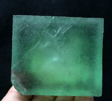 Natural Clear Large Green Cube Phantom Fluorite Crystals Mineral Specimen  419g picture