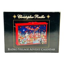 Christopher Radko Wooden Village Advent Calendar 2012 Santa Reindeer NEW SEALED picture