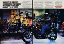 1985 Kawasaki Vulcan Motorcycle Bike 2-page Advertisement Print Art Ad K131 picture