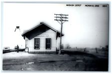 c1954 Wabash Depot Moravia Iowa Railroad Train Depot Station RPPC Photo Postcard picture