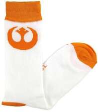 Star Wars Rebel Logo White/Orange Men's Crew Socks Shoe Size 6-12 picture