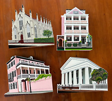 Lot of 4 Sheila's Shelia's Wooden Houses - Charleston SC - Church - S Battery picture