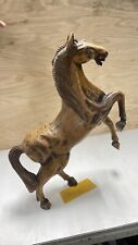🔆 Vintage Large Hand Carved Horse Statue Wood Sculpture Decor Western *NO BASE* picture