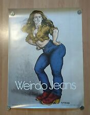 1981 Vintage Poster R Crumb Weirdo Jeans Brooke Shields Editor Estate Not Folded picture