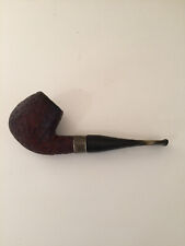 Vintage smoking Pot / pipe w/ dark red carved rusticated finish & Sterling Decor picture