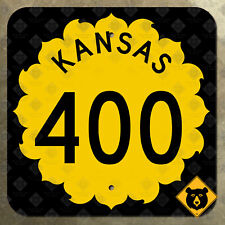 Kansas K-400 state route marker 1962 road sign highway sunflower 15x15 picture