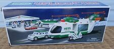 2001 Hess Toy Truck Helicopter with Motorcycle & Cruiser Lights Sounds Rotors  picture