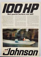 1966 Johnson Motors Sea Horse Golden Fishing Boats Print Ad Waukegan Illinois picture