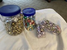 Lg Lot 100s Of Of Shiny Metal Bells Gold Tone & Colored. Sm,Med,& Lg Ringing picture
