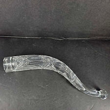 Vintage Cut Glass Crystal Long Unique Drinking Wine Horn 14