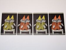 VTG.  1940's/1950's  Single Swap Playing Cards   Cats w/Dunce Caps   Set Of 4 picture