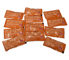 12 Lot Jack In The Box Hot Taco Sauce Packets New picture