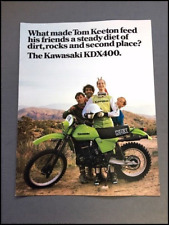 1979 Kawasaki KDX400 Motorcycle Dirt Bike Vintage Sales Brochure Folder picture