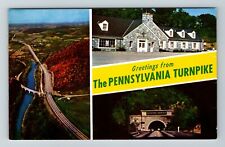 Turnpike PA-Pennsylvania Banner Greetings  Vintage Souvenir Postcard picture