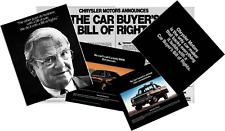 1989 Chrysler Iacocca Car Buyer Bill of Rights Model Brochure Magazine Print Ad picture