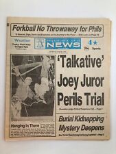 Philadelphia Daily News Tabloid March 4 1982 Oscar Medina and Joey Juror picture